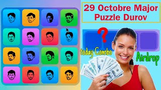 29 October Major Puzzle Durov Code  Major Puzzle Durov Solved Today 29 October  Puzzle Durov Today [upl. by Nellek]