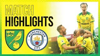 HIGHLIGHTS  Norwich City 32 Manchester City  The Canaries Stun The Champions [upl. by Elicec941]