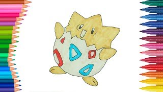 Pokemon Togepi per bambini  Come disegnare e colorare  Piccole Mani Libro Da Colorare [upl. by Aleira]