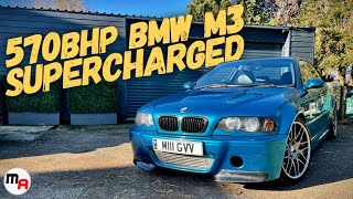 BRUTAL 570BHP E46 BMW M3 SUPERCHARGED [upl. by Aicekat]