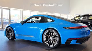 2024 911 Carrera T in Shark Blue  Sport Design Package Walk Through [upl. by Gilboa]