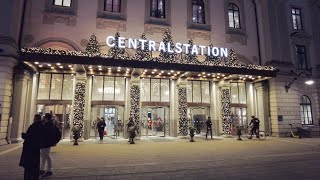 Stockholm Central Station Walking Tour [upl. by Petras635]