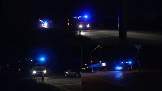 VU P klemmt BAB3  Vollalarm Einsatzfahrten FF Hamminkeln  ELW LZ Brünen  RTW FW Wesel [upl. by Assenay]