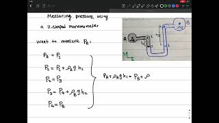 Lecture 4  Part 2 Utube Manometer Manometer Rule and Examples [upl. by Faust359]