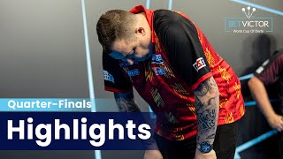 DECIDING LEG DRAMA  QuarterFinals Highlights  2024 World Cup of Darts [upl. by Nickolas]