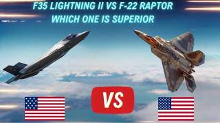 Comparison Between F35 Lightning II vs F22 RaptorUltra Defence [upl. by Everard]