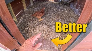 Chicken Coop Deep Bedding Method  A Better Way [upl. by Skoorb]