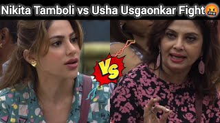 Nikita Tamboli usha usgaonkar Full Fight🤬  Nikita usha fight in bigg boss marathi [upl. by Siroled]