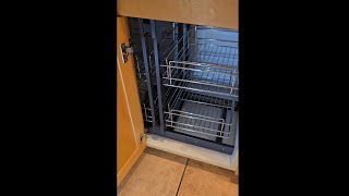 Installation of a Blind Corner kitchen cabinet pullout shelf purchased from Amazon [upl. by Dasie]