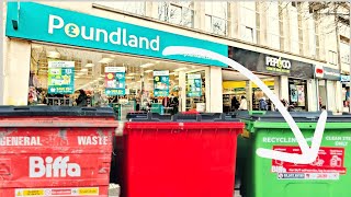 I WENT DUMPSTER DIVING AT POUNDLAND USEFUL FINDS FROM TRASH [upl. by Ensoll]