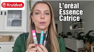 KRUIDVAT MAKE UP HAUL amp REVIEW LOREAL ESSENCE CATRICE uitproberen  Kruidvat actie [upl. by Mellen]