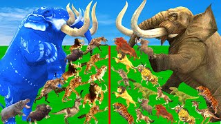 Modern vs Prehistoric Wild Animals Size Comparison Tusked Elephant vs Mammoth Mastodon Animal Epic [upl. by Faxon]