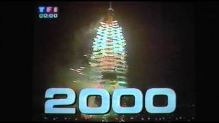 Passage an 2000 sur TF1  New Years Eve 2000 Paris [upl. by Ehcar]