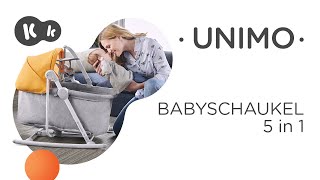 UNIMO 5 in 1Babywippe von Kinderkraft Babywippe  Babyliege  Stuhl  Wiege  Babybett [upl. by Miahc942]