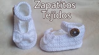 Zapatitos tejidos a crochet para bebé paso a paso [upl. by Bouldon252]