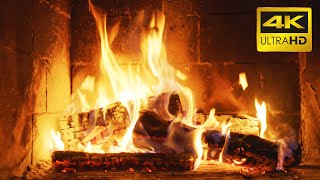 🔥 FIREPLACE 10 HOURS Ultra HD 4K  Relaxing Fire Burning Video amp Crackling Fireplace Sounds [upl. by Winola]