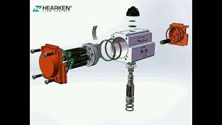 Quater turn double acting and single acting pneumatic actuator [upl. by Nosduj]