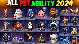 A to Z All pets ability 2024 🎯  best pet in free fire 2024  all pet ability in free fire [upl. by Paza]