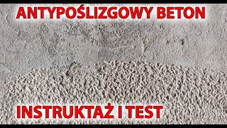 Jak zrobić szorstki i antypoślizgowy beton na podłodze przez młoteczkowanie groszkowanie posadzki [upl. by Olympia]