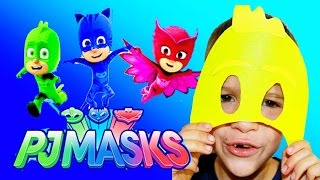 DIY PJ MASKS Masks Tutorial for Gekko Owlette amp Gekko [upl. by Mayeda]