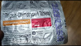 Chymoral Forte Tablet BenefitsDosageSide Effects  TrypsinChymotrypsin 100000AUchymoral forte [upl. by Crispen829]