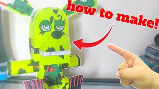 how to make springtrap out of cardboard  five nights at Freddys 3 [upl. by Thirion312]