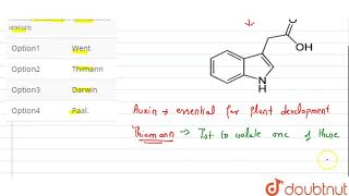 First chemincal identification of auxin indole 3acetic acid was carried out by [upl. by Scammon196]