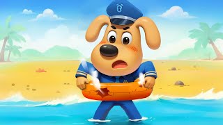 Life Ring for Sea Safety  Safety Cartoon  Detective Cartoon  Kids Cartoon  Sheriff Labrador [upl. by Starlene]