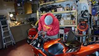 How to Install a Rear View Camera on your Motorcycle with Custom Flip down Monitor [upl. by Ahsikyt751]