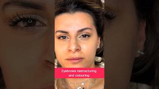 Eyebrows restructuring and colouring 27 juliedesigner youtubeshorts eyebrow beauty makeup [upl. by Dawes721]