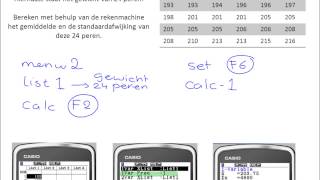 Gemiddelde en standaardafwijking berekenen met de rekenmachine [upl. by Eenal]