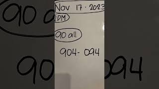 2PM 3D LOTTO NOV 17 2023 [upl. by Zeidman]