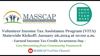 MASSCAP Volunteer Income Tax Assistance VITA Program Statewide Kickoff [upl. by Aiuqal]