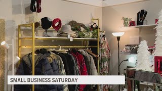 Shoppers flock to local brickandmortar stores for Small Business Saturday [upl. by Ahsiad652]