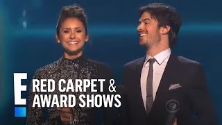 PCA for Favorite OnScreen Chemistry is Nina Dobrev and Ian Somerhalder  E Peoples Choice Awards [upl. by Nilyam]