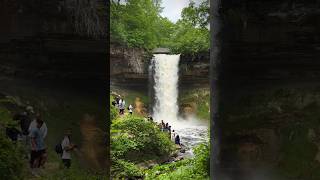 Minnehaha Falls in Minneapolis MN waterfalls minnesota minneapolis travelshorts usa [upl. by Adnoyek]