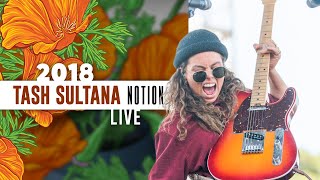 Tash Sultana quotNotionquot Live  California Roots 2018 [upl. by Edita]