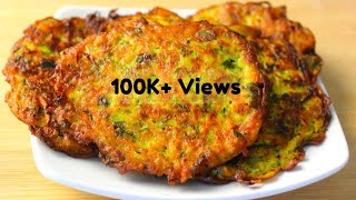 Quick and Crispy Healthy Zucchini Fritters [upl. by Darton]