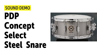 PDP  Seamless Steel  Concept Select Snare  Sound Demo [upl. by Banwell751]