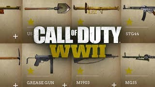 Call of Duty  WWII  All Weapons and Equipment ALL DLC  Reloads  Animations and Sounds [upl. by Amethyst]