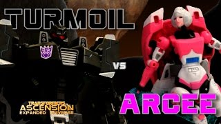 Turmoil vs Arcee  The Ascensionverse  Transformers Stop Motion Animated Short [upl. by Koah663]