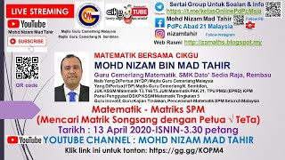 Matematik  Matriks SPM [upl. by Ihsoyim]