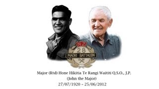 John The Major Waititi Anzac 28th Maori Battalion [upl. by Ahsimik]