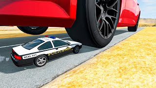 Satisfying cars vs Huge wheel crashes 239  BeamNG drive Live [upl. by Aicnetroh]