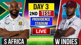 South Africa vs West indies 2nd Test Day 3  Score and Commentary  Sa vs Wi Day 3 [upl. by Ettebab]