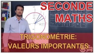 Trigonométrie  Valeurs importantes  Maths seconde  Les Bons Profs [upl. by Aneerahs349]