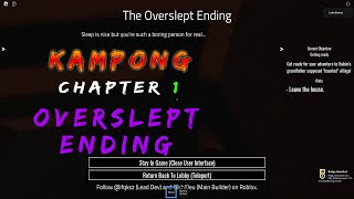 Kampong  Chapter 3  Overslept Ending  Roblox   Full Walkthrough [upl. by Karleen]