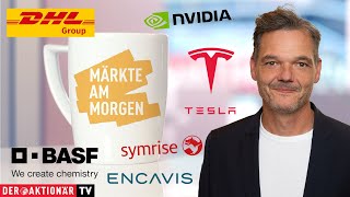 Märkte am Morgen Gold Tesla Apple Nvidia DHL Group BASF Symrise Encavis [upl. by Anovad]