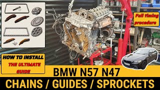 How To Install Replace BMW N57 N47 Timing Chain F10 F11 F01 F30 F32 730d 530d 330d 520d 320d X5 X3 [upl. by Auqeenahs]