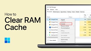 How To Clear Your RAM Cache on Windows 1011 [upl. by Aekahs]